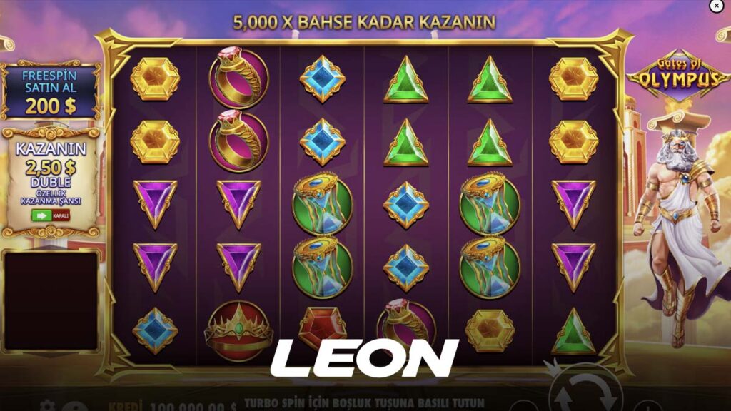 Leonbet gates of olympus oyunu