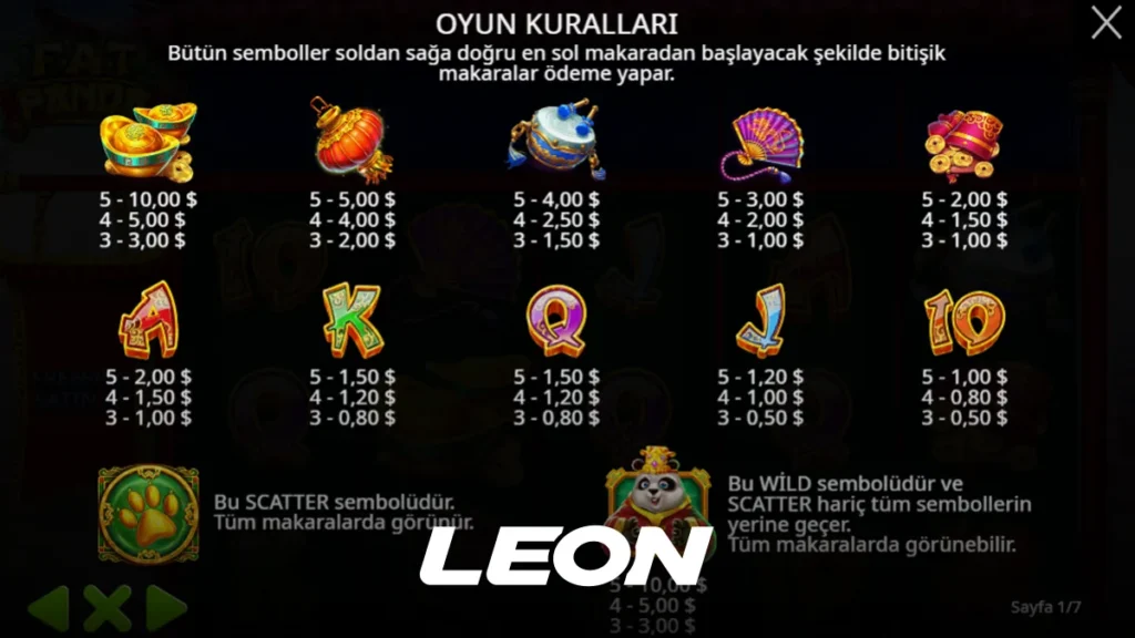 Leonbet Fat Panda oyunu